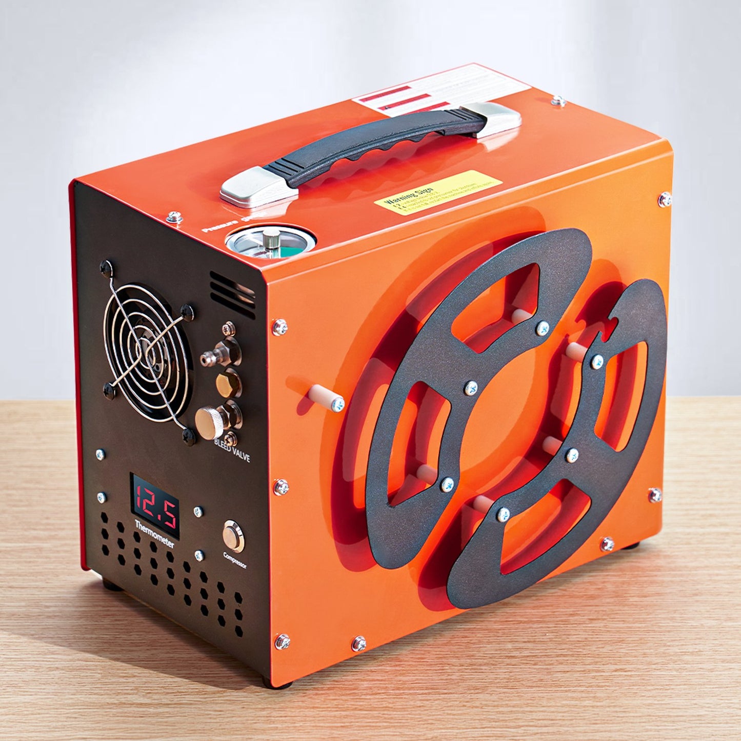 PCP Air Compressor, 4500PSI/30Mpa PCP Airgun Compressor with Built-in Converter & Fan Cooling System, Auto Stop DC12V/AC230V Portable Paintball Tank Compressor for Air Rifle, Scuba Diving Bottle