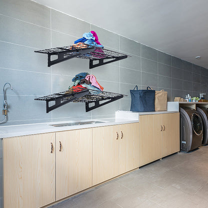 Garage Storage Shelving, 2 Pack, 4 x 2 ft Heavy Duty Garage Shelves Wall Mounted, 500 lbs Load Capacity(Total) Garage Storage Rack Floating Shelves, Suitable for Shop, Shed, Garage Storage