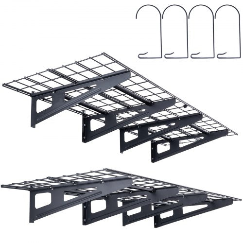Garage Storage Shelving, 2 Pack, 6 x 2 ft Heavy Duty Garage Shelves Wall Mounted, 1000 lbs Load Capacity(Total) Garage Storage Rack Floating Shelves, Suitable for Shop, Shed, Garage Storage