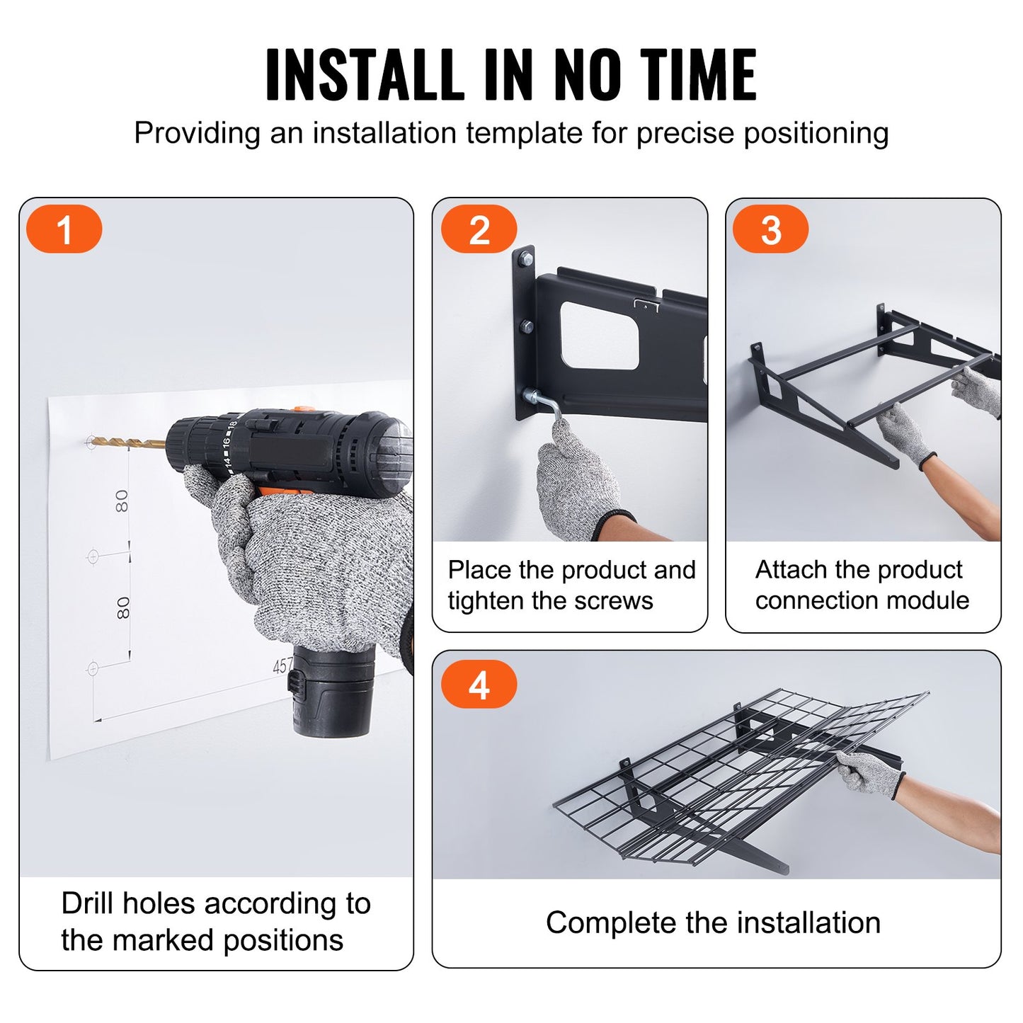 Garage Storage Shelving, 2 Pack, 6 x 2 ft Heavy Duty Garage Shelves Wall Mounted, 1000 lbs Load Capacity(Total) Garage Storage Rack Floating Shelves, Suitable for Shop, Shed, Garage Storage