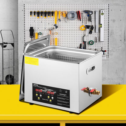 10L uppgraderad ultraljudsrengörare (400W värmare, 240W ultraljud) Professionell digital ultraljudsrengörare för laboratoriebruk med värmartimer för rengöring av delar och instrument