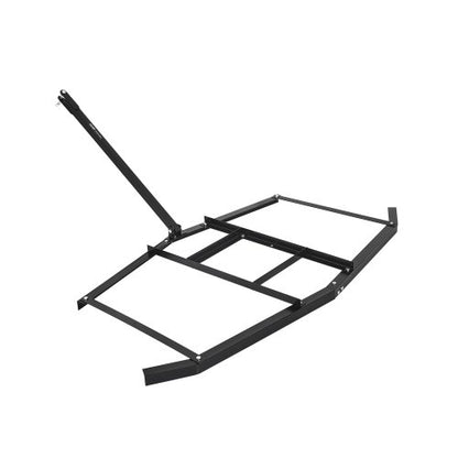 Dragharv, 74" bred bogserad bakom dragharv, Q235 stålväghyvel med justerbara stänger och dragkrok, stöder upp till 23 kg, traktoruppfartsharv för ATV, UTV, trädgårdstraktorer