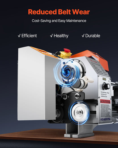 Metal Lathe Machine, 220 x 450 mm(8.7 x 18 in), Precision Bench Power Metal Lathe, Automatic Feed, 0-2500 RPM Variable Speed, 1250W Brushless Motor, for Processing Precision Parts Soft Metals Wood Plastics