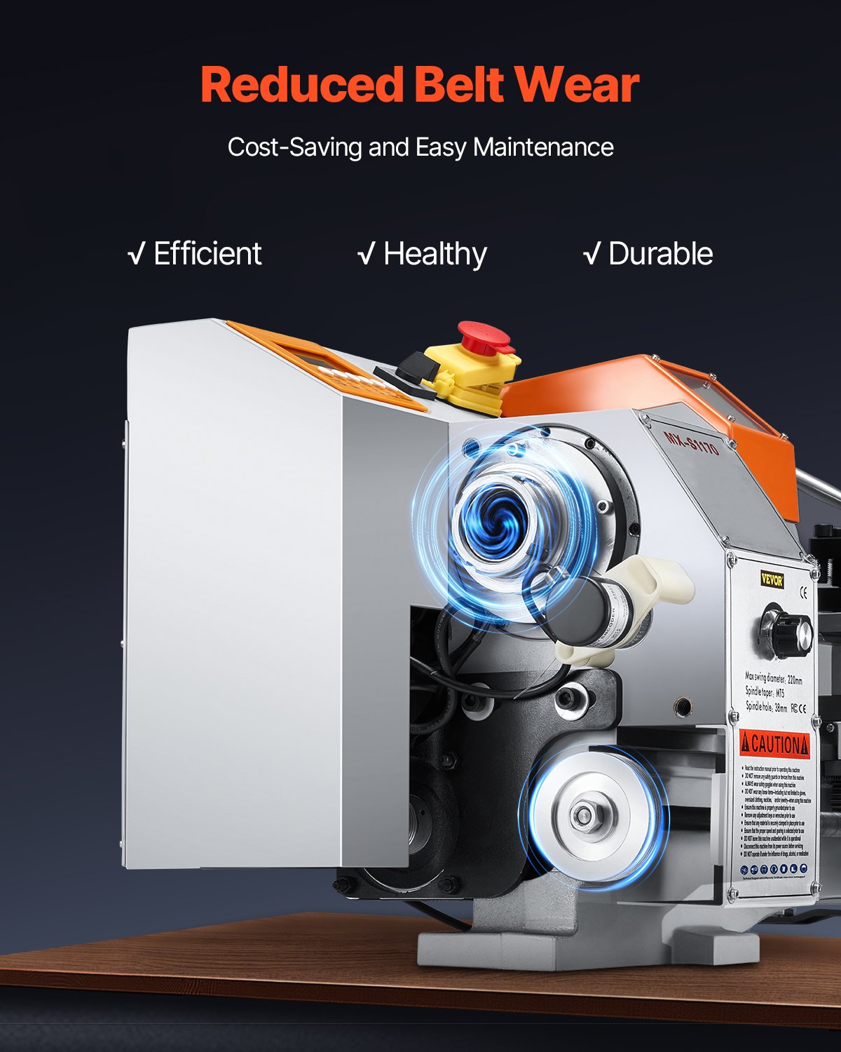 Metal Lathe Machine, 220 x 1000 mm(8.7 x 39 in), Precision Bench Power Metal Lathe, Automatic Feed, 0-2500 RPM Variable Speed, 1250W Brushless Motor, for Processing Precision Parts Soft Metals Wood Plastics