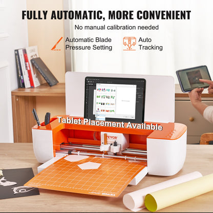 Vinyl Cutter Machine, Bluetooth Connectivity DIY Cutting Machine, Compatible with iOS, Android, Windows and Mac, Massive Designs Included, for Creating Customized Cards, Home Decor