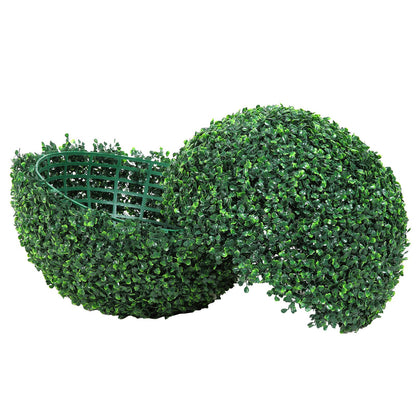 Artificial Topiaries Boxwood Trees, 50.8 cm Tall (2 Pieces), Ball-Shape Faux Topiaries Plant, All-year Green Feaux Plant Decorative Balls for Backyard, Balcony, Garden, Wedding and Home Décor