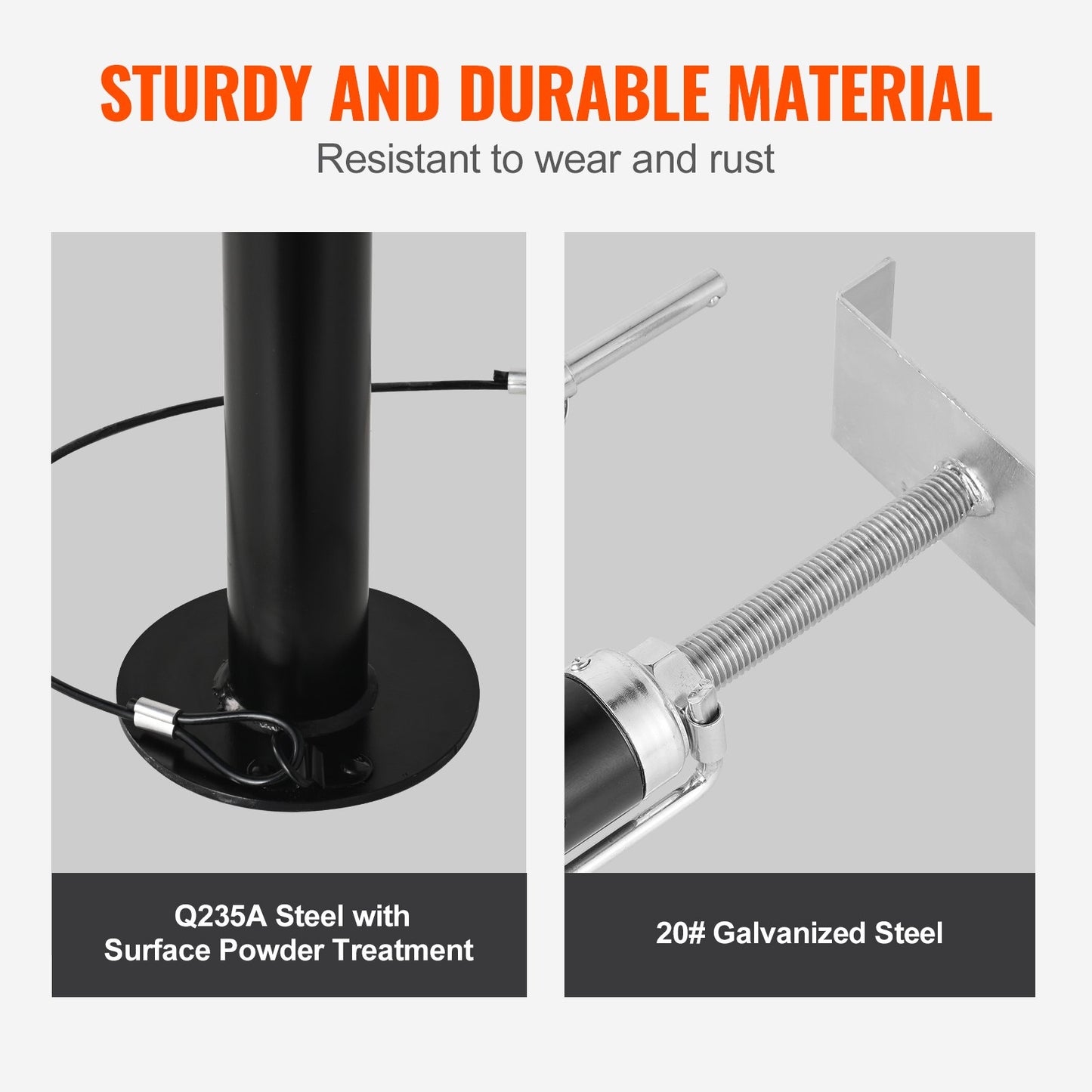 Utskjutbara stödben för husbilar, 5000 lbs kapacitet per utskjutbar stabilisator, justerbar från 20"-48" utskjutbara stödben för husbilar, kraftiga utskjutbara stabilisatorer för husbil, husvagn och husvagn