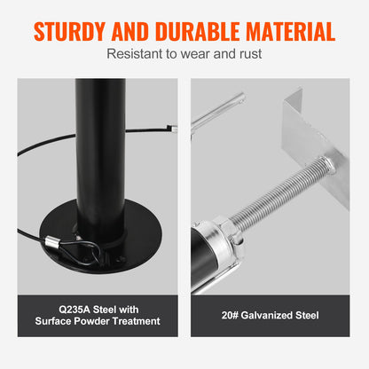 Utskjutbara stödben för husbilar, 5000 lbs kapacitet per utskjutbar stabilisator, justerbar från 20"-48" utskjutbara stödben för husbilar, kraftiga utskjutbara stabilisatorer för husbil, husvagn och husvagn