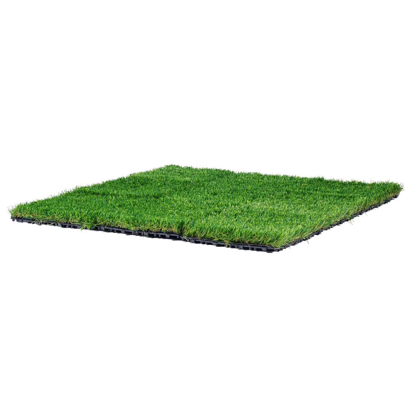 Artifical Grass Tiles Interlocking Turf Deck Set, 18 Pack 305x305mm, Synthetic Fake Grass Self-draining Mat Flooring Decor Pad, Perfect For Multi-Purpose Indoor Outdoor Entryway Scraper Dog Mats