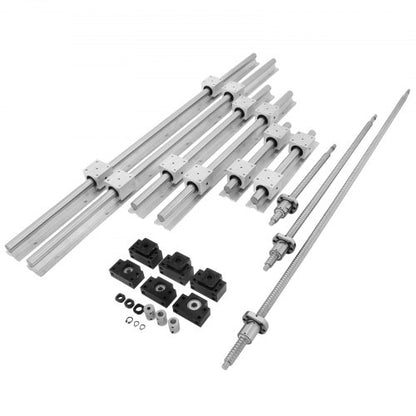 SBR20 Linear Rail Set+3 Ballscrew RM1605-350/650/1050mm CNC Set Support Liner Rail+BK/BF12 with BK/BF 12 CNC Kit