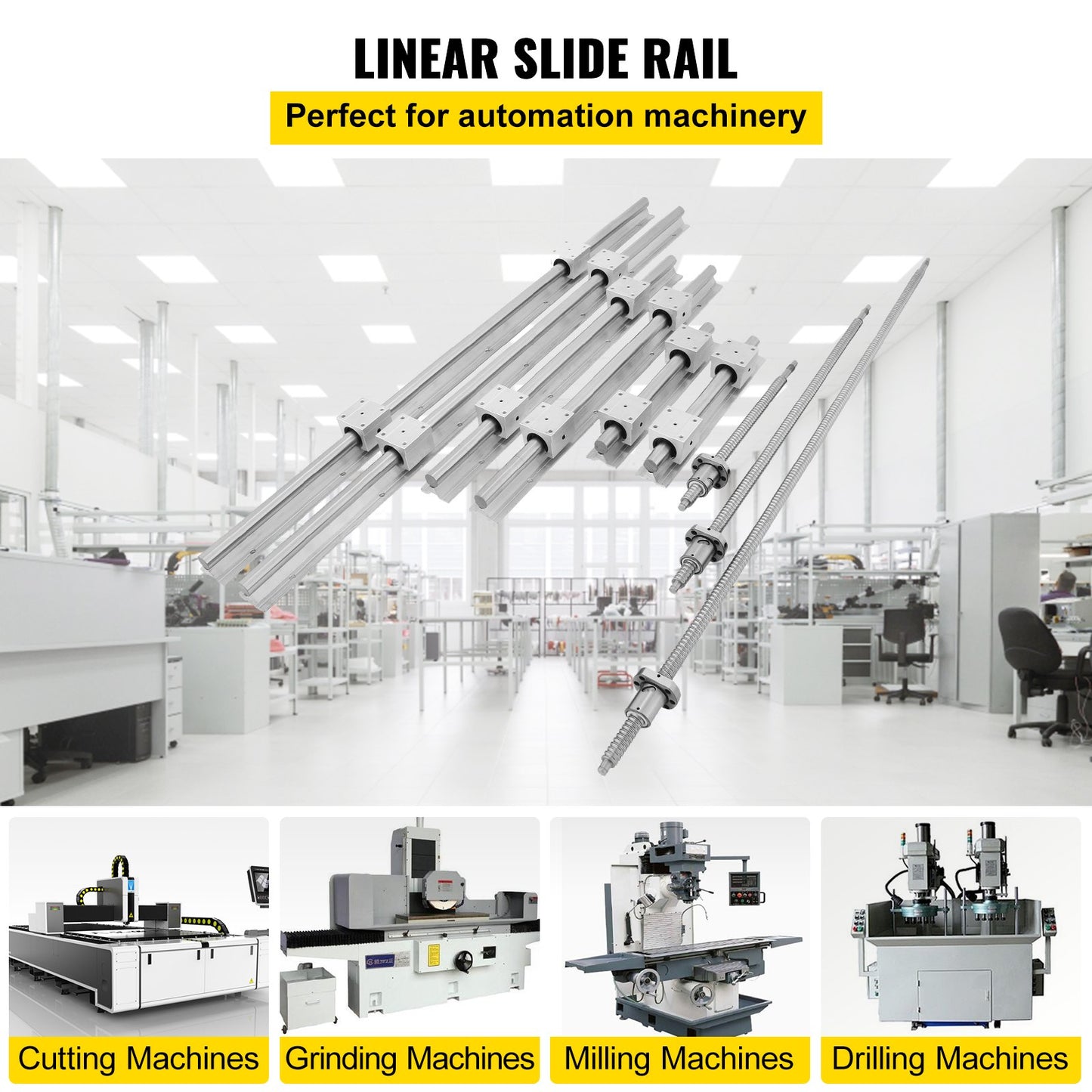 SBR20 Linear Rail Set+3 Ballscrew RM1605-350/650/1050mm CNC Set Support Liner Rail+BK/BF12 with BK/BF 12 CNC Kit