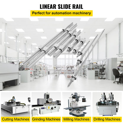 SBR20 Linear Rail Set+3 Ballscrew RM1605-350/650/1050mm CNC Set Support Liner Rail+BK/BF12 with BK/BF 12 CNC Kit