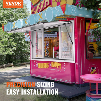 122L x 91,4B cm serveringsområde för matvagnar, markis för servering