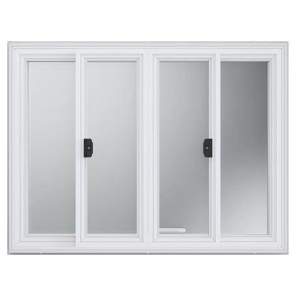 Concession Window for Food Truck, 48"x36" Aluminum Alloy Service Window, Up to 85 Degrees Serving Window with 4 Sliding Windows & Awning Door & Drag Hook, for Food Truck Concession Trailer