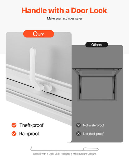 Concession Window 135x84 cm, Aluminum Alloy Service Window for Food Truck, Up to 85 Degrees Stand Serving Window with 4 Sliding Windows, Awning Door, and Drag Hook, for Concession Trailers