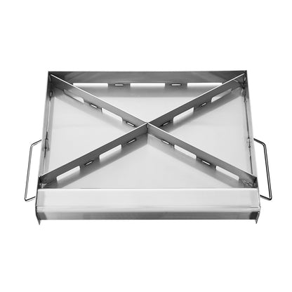 Stainless Steel Griddle, 17x13 inch Universal Flat Top Rectangular Plate, Gas Grill Griddle for BBQ Grill, Teppanyaki, Portable Family Cookware with Handle, for Camping Tailgating Party