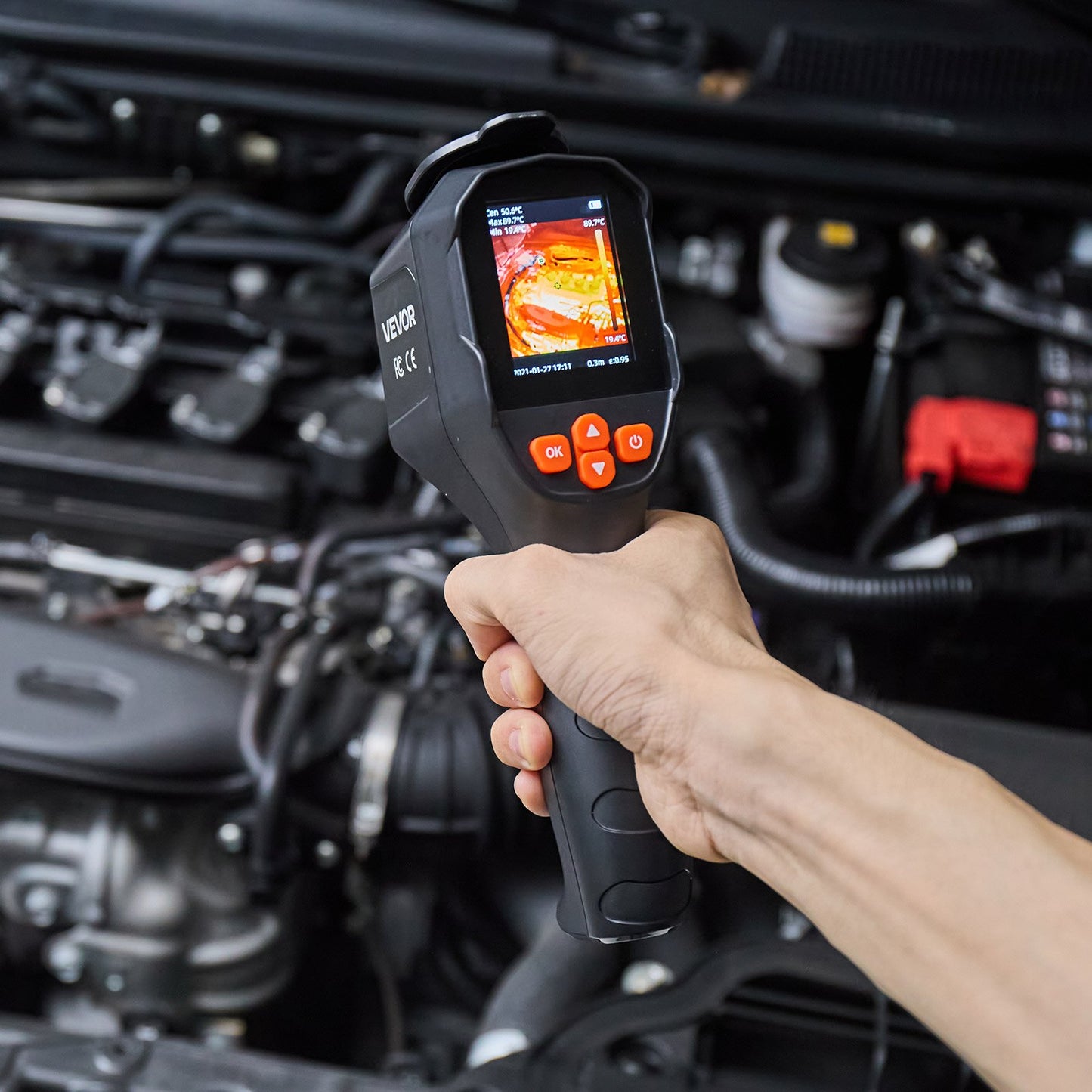 Thermal Camera, TISR Super Resolution 240x180, Thermal Imaging Camera with 2MP Visual Camera, 96x96 IR Resolution, 25HZ Refresh Rate, -4°F to 1022°F, 4 Image Modes & 6 Color Palettes