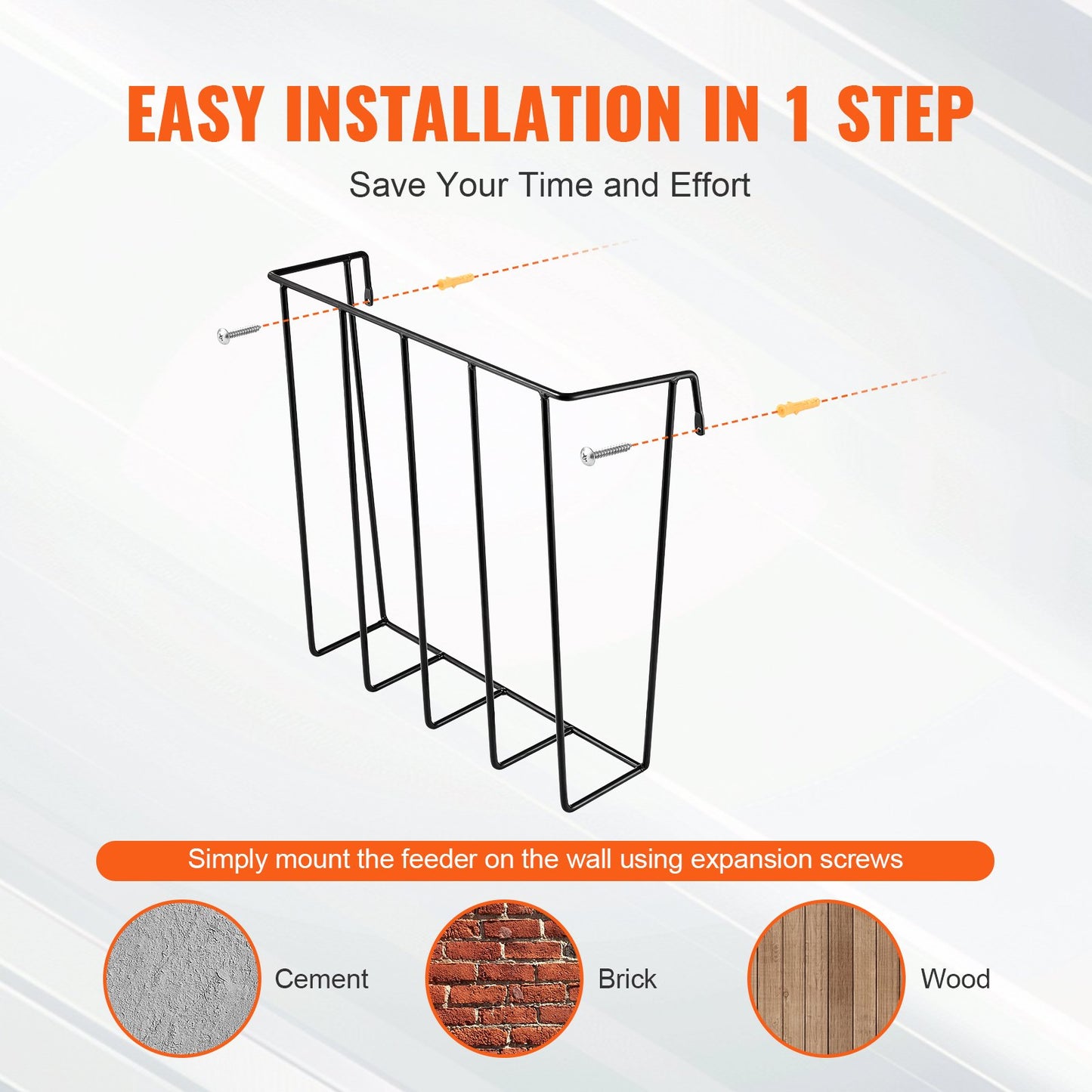 Livestock Hay Feeder, 24 Gallons Large Capacity, Heavy-Duty Steel Goat Hay Rack, 27'' Long Wall Mounted Horse Hay Holder, Multiple Sided Feeding Rack for Sheep Farm Livestock Indoor Outdoor