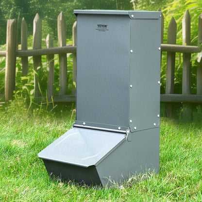 Hog Feeder, 2.2 Bushel Capacity, Single Door Pig Feeder, Heavy Duty Steel Piglets Feeder, Multipurpose Trough Creep Feeder, Outdoor Livestock Feeder Farm Accessory for Feeding up to 5 Hogs