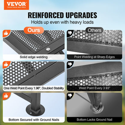 Goat & Sheep Stand, 47x23 inch Livestock Stand, Metal Livestock Milking and Shearing Stand 21" to 33" Adjustable Height, with Headpiece and Nose Loop, 500lbs Loading Weight, Black