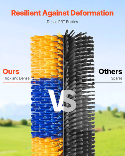 Livestock Scratching Brush, 2 Pcs Horse Brush with 4 Screws, 17.1 x 7.5 in Cow Scratcher, for Back Itch Relief & Keep Cleaning, Grooming & Scratching Post Brush for Horse, Pig, Cattle Supplies