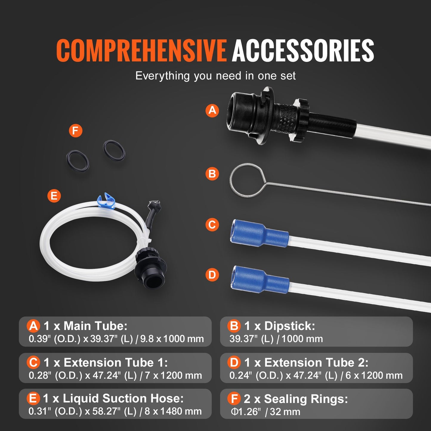 Fluid Extractor, 1.74 Gallons (6.5 Liters), Pneumatic/Manual Oil Changer Vacuum Fluid Extractor with Dipstick and Suction Hose, Oil Extractor Change Pump for Automotive Fluids Vacuum Evacuation