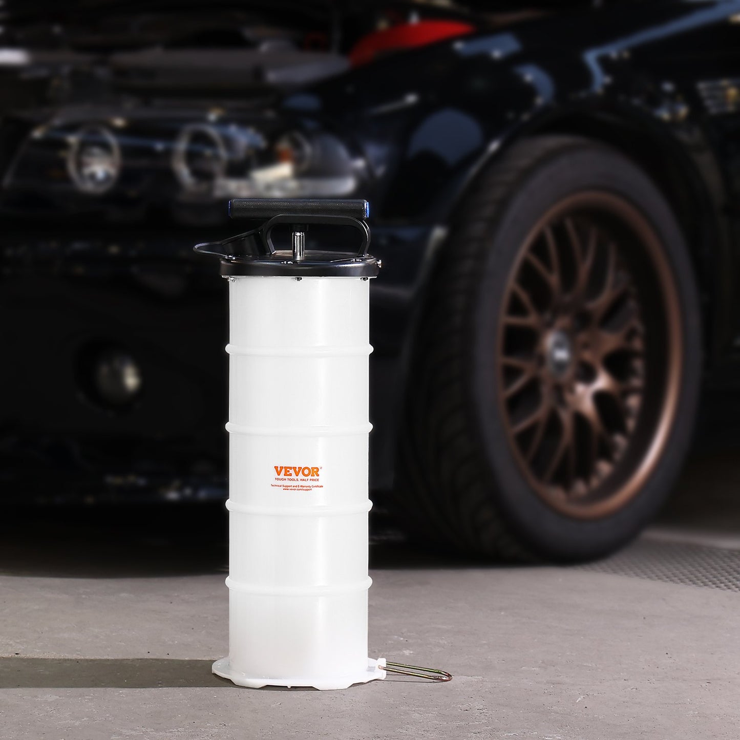 Fluid Extractor, 1.74 Gallons (6.5 Liters), Manual Hand-Operated Oil Changer Vacuum Fluid Extractor with Dipstick and Hose, Oil Extractor Change Pump for Automotive Fluids Vacuum Evacuation