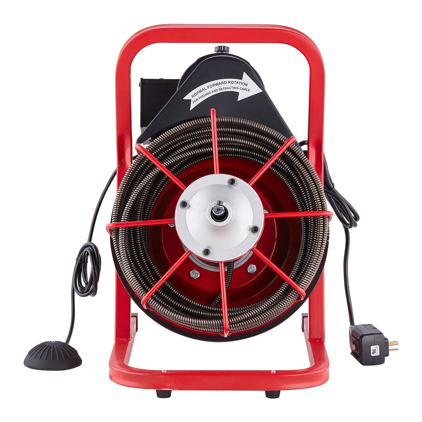 Drain Cleaner Machine Drain Auger 2286 cm x 9.5 mm Manual Feed & 4 Cutters