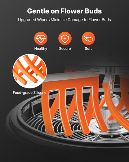 Bud Leaf Bowl Trimmer, 420 mm Manual Bud Trimmer, with Sharp Stainless Steel Blades, Visual Cutting, Wet & Dry Hydroponic Cutting Machine, Twisted Spin Cut for Plants Leaves Buds Flowers