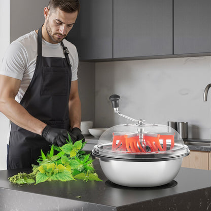 Bud Leaf Bowl Trimmer, 420 mm Manual Bud Trimmer, with Sharp Stainless Steel Blades, Visual Cutting, Wet & Dry Hydroponic Cutting Machine, Twisted Spin Cut for Plants Leaves Buds Flowers