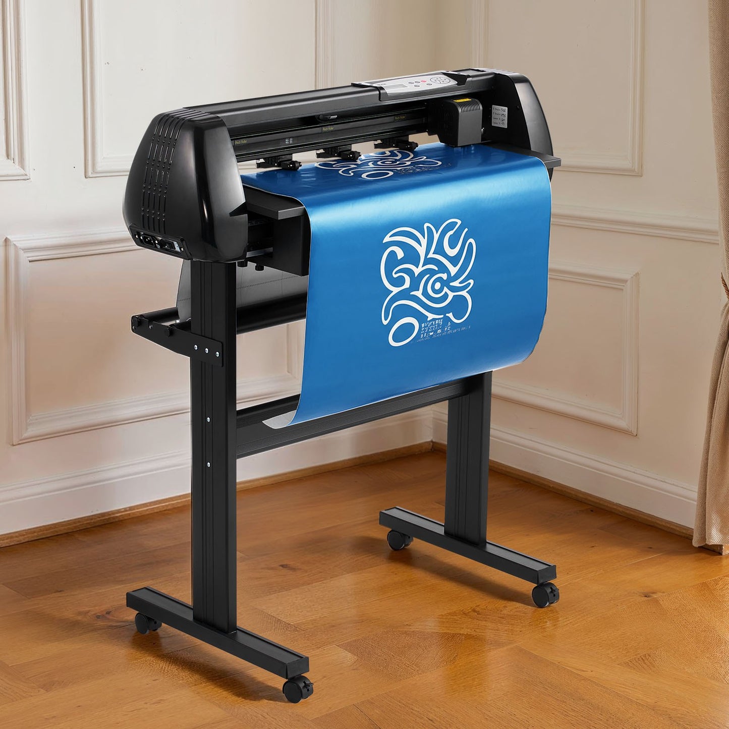 Vinyl Cutter Machine, 720 mm Max Feed Width, Dual Blades, Adjustable Force and Speed, LED Display, Vinyl Plotter Cutter Printer with Signmaster Software for Compatible with Windows and macOS