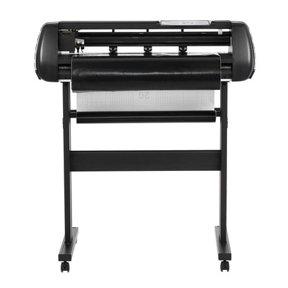 Vinyl Cutter Machine, 720 mm Max Feed Width, Dual Blades, Adjustable Force and Speed, LED Display, Vinyl Plotter Cutter Printer with Signmaster Software for Compatible with Windows and macOS