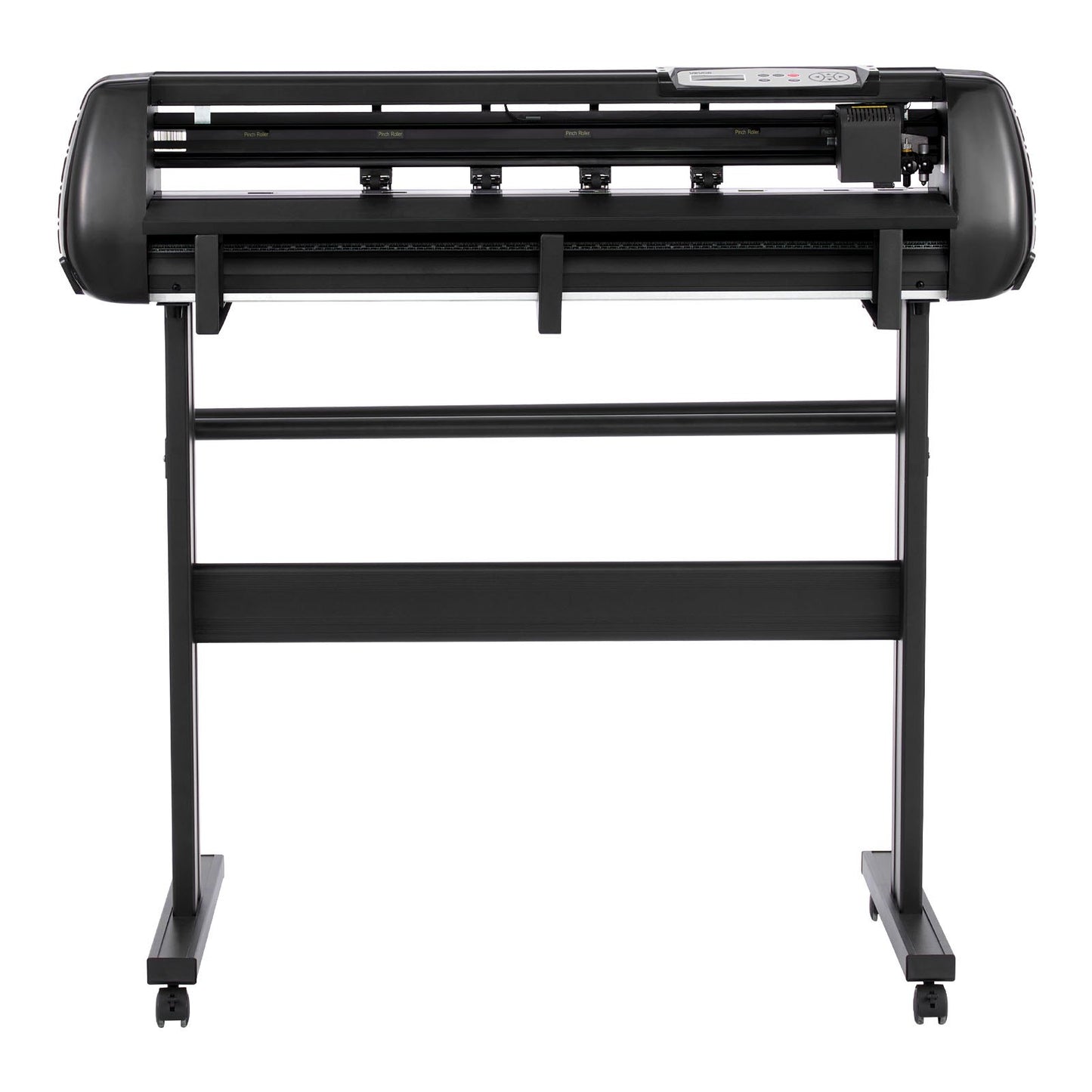 Vinyl Cutter Machine, 870 mm Max Feed Width, Dual Blades, Adjustable Force and Speed, LED Display, Vinyl Plotter Cutter Printer Bundle with Sticker Sheets, Transfer Film, Signmaster Software