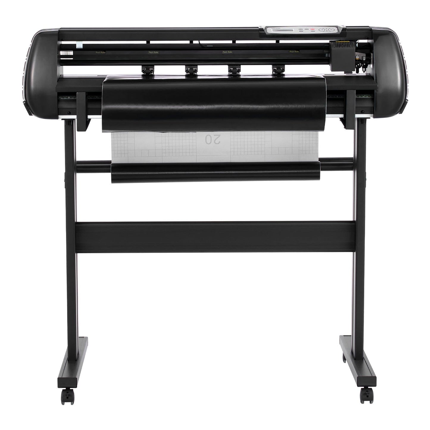 Vinyl Cutter Machine, 870 mm Max Feed Width, Dual Blades, Adjustable Force and Speed, LED Display, Vinyl Plotter Cutter Printer with Signmaster Software for Compatible with Windows and macOS