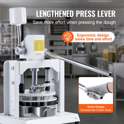 Dough Divider Rounder, 18PCS Manual Dough Equal Divider Machine, 2.11oz - 9.88oz Hand Press Dough Cutter with 304 Stainless Steel Tray and Blade, Bread Maker for Bakery, Restaurant, Commercial