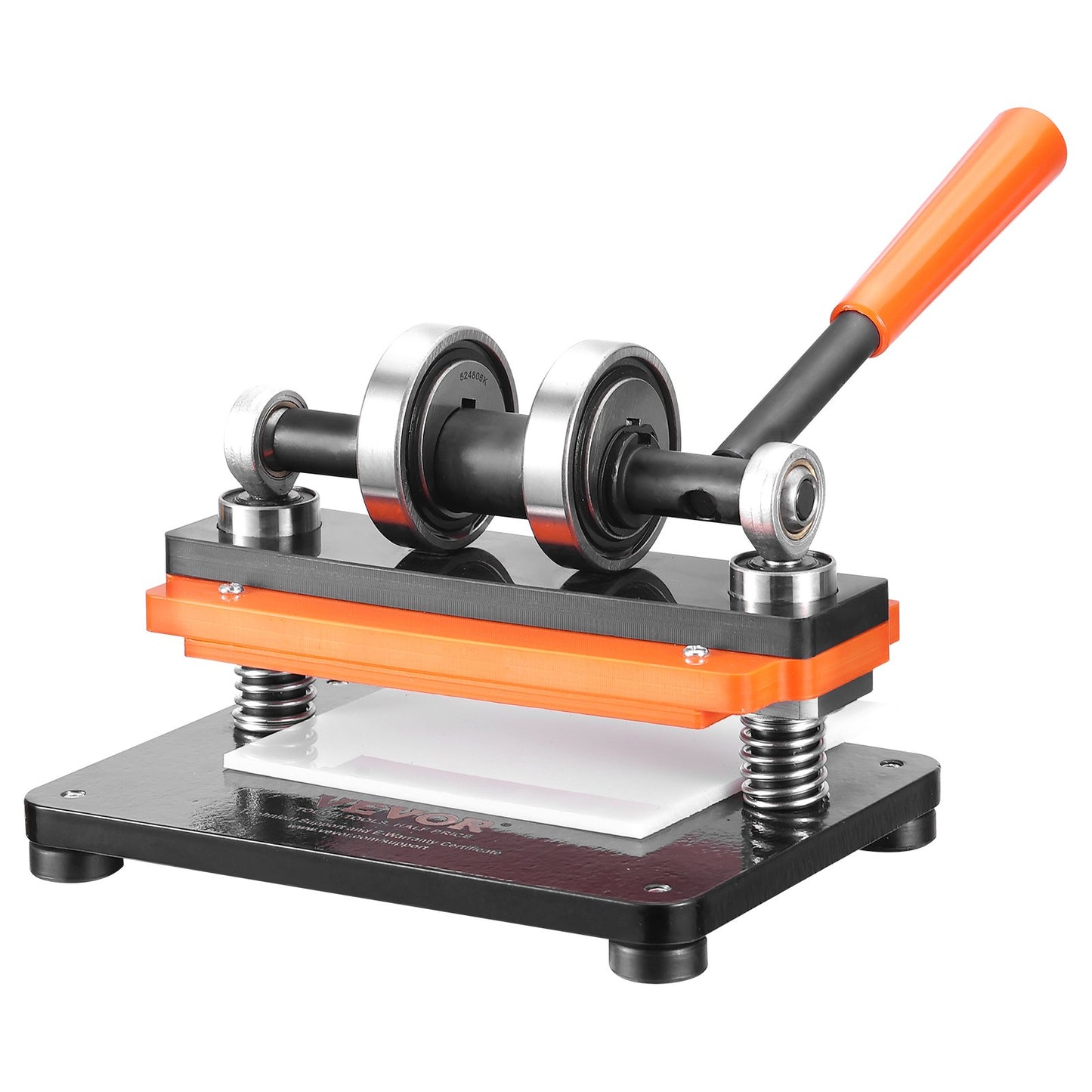 Läderskärmaskin, 18 x 10 cm präglingsplatta, manuell stans, 1,2 cm tryckslag för läderprägling, stansmaskin med dubbla styraxlar för olika material