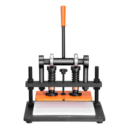 Leather Cutting Machine, 11 x 5.5 in Embossing Plate Manual Die Cutter, 0.47 in Pressure Stroke Leather Embossing Machine, Dual Guide Shafts Die Cut Machine for Various of Materials