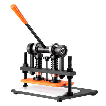 Leather Cutting Machine, 11 x 5.5 in Embossing Plate Manual Die Cutter, 0.47 in Pressure Stroke Leather Embossing Machine, Dual Guide Shafts Die Cut Machine for Various of Materials