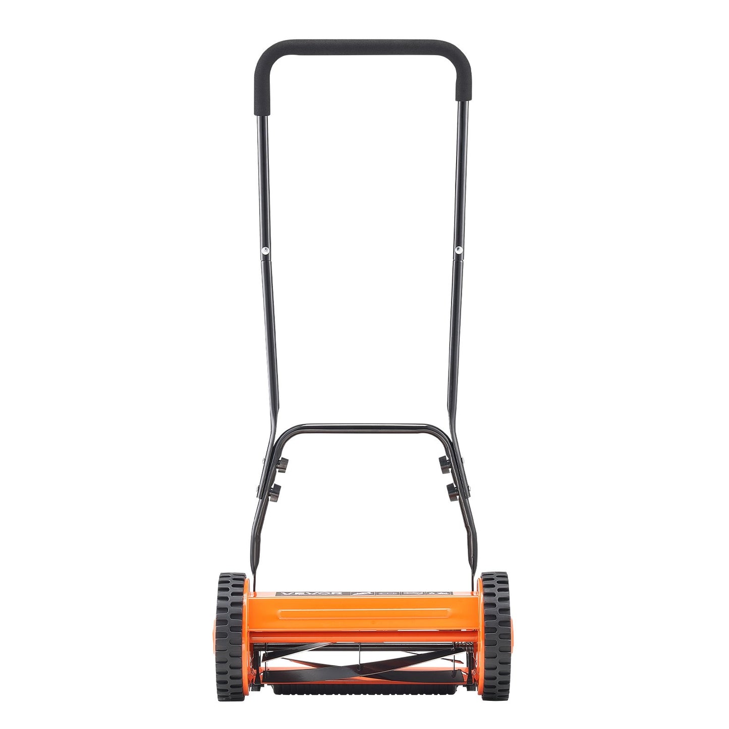 Gräsklippare med hjul 40 cm, 5 knivar, manuell gräsklippare utan motor, 15-45 mm justerbar klipphöjd, gräsklippare med gräsuppsamlare för gröna gräsmattor, uppfarter, gårdar