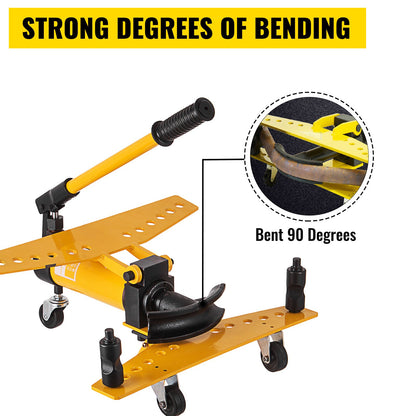 Manual Hydraulic Pipe Tube Bender Machine 10 Ton Manual Hydraulic Tube Bending Machine 6.4–25.4 mm Diameter 6 Dies for Heating and Piping Construction