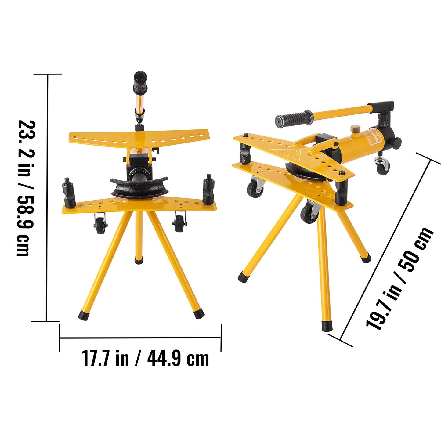 Manual Hydraulic Pipe Tube Bender Machine 10 Ton Manual Hydraulic Tube Bending Machine 6.4–25.4 mm Diameter 6 Dies for Heating and Piping Construction