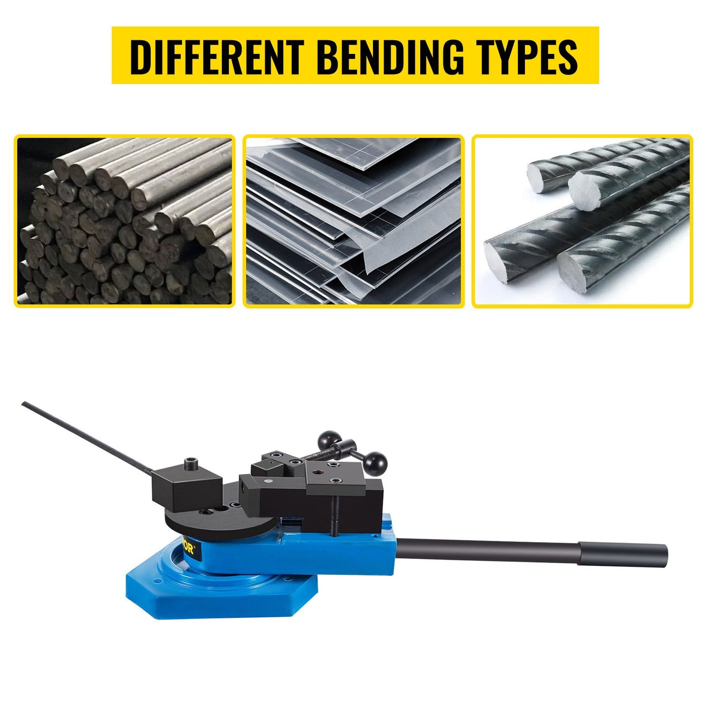 SBG-40 Metal Scroll Bender High-Hardened Steel Scroll Bender Combination of Scroll Radius and Angle Bending Universal Metal Rod Bender For Steel Brass Cooper Aluminum