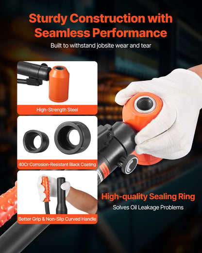 Utslagningsstanssats, 98,07 kN hydraulisk utslagningssats, 12,7 till 50,8 mm KO-verktygssats Håltagningsverktyg, KO-verktygssats med 6 backar för metallskåp, elektriska styrskåp, kopplingsskåp