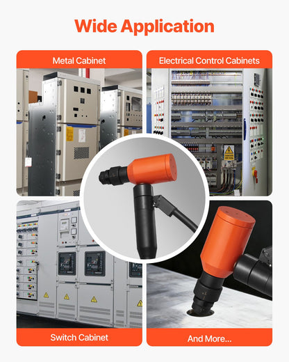 Utslagningsstanssats, 98,07 kN hydraulisk utslagningssats, 12,7 till 50,8 mm KO-verktygssats Håltagningsverktyg, KO-verktygssats med 6 backar för metallskåp, elektriska styrskåp, kopplingsskåp