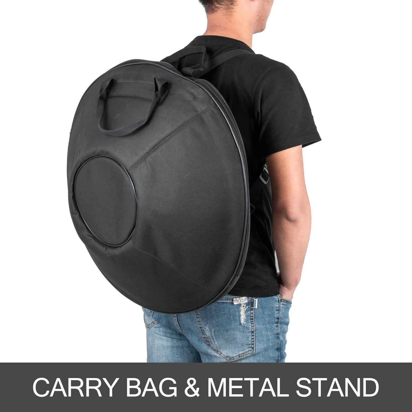 Brown Harmonic Handpan Drum Hand pan In D Minor 9 Notes 22 Inch Steel Hand Drum with Soft Hand Pan Bag Hand Pan Hang Drum, Advanced Hand Pan In D Minor 9 Notes Steel Hand Drum + Soft Hand Pan Bag (22" (56cm), Brown (d Minor) 9 Notes (d3 A Bb C D E F G A)