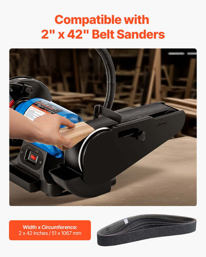 Sanding Belts, 50mm x 1066mm Belt Sander Sanding Belts, 6 PCS (Each of 36 40 60 80 100 120 Assorted Grits) Silicon Carbide for Knife Sharpening, Metalworking, Composites, Plastic Finishing