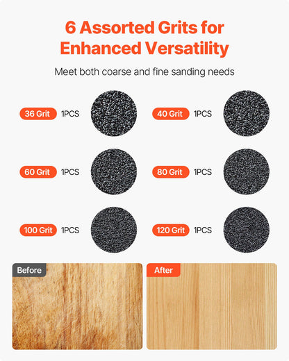 Sanding Belts, 50mm x 1066mm Belt Sander Sanding Belts, 6 PCS (Each of 36 40 60 80 100 120 Assorted Grits) Silicon Carbide for Knife Sharpening, Metalworking, Composites, Plastic Finishing
