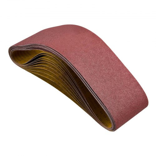 Slipband, 152 mm x 1219 mm bandslipband, 10 st 80 grit aluminiumoxid för träbearbetning, stål, aluminium, icke-järnmetaller