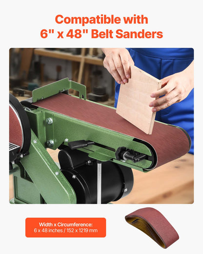 Slipband, 152 mm x 1219 mm bandslipband, 10 st 80 grit aluminiumoxid för träbearbetning, stål, aluminium, icke-järnmetaller