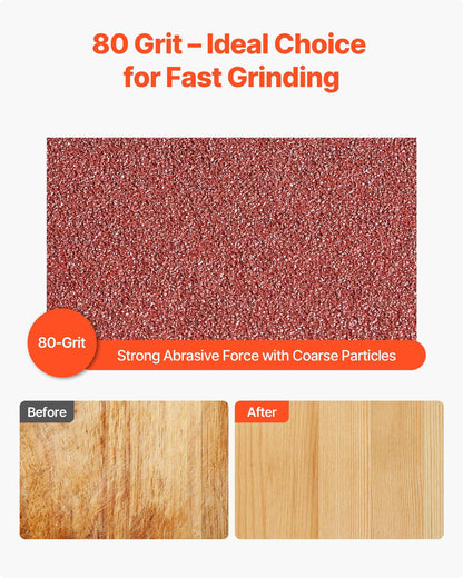 Slipband, 152 mm x 1219 mm bandslipband, 10 st 80 grit aluminiumoxid för träbearbetning, stål, aluminium, icke-järnmetaller